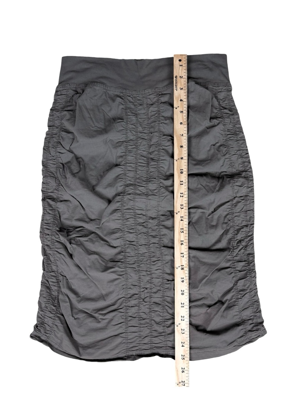 XCVI Ruched Midi Skirt Gray Size S - Picture 3 of 7